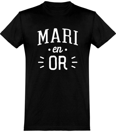  T shirt homme mari en or