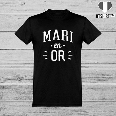  T shirt homme mari en or