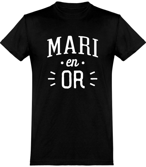  T shirt homme mari en or