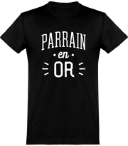  T shirt homme parrain en or