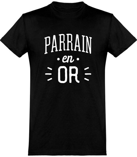  T shirt homme parrain en or