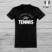  T shirt homme j'peux pas j'ai tennis 2