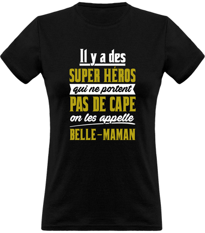 T shirt femme belle-maman super héro belle