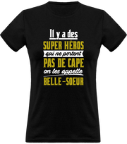 T shirt femme belle-soeur super héro