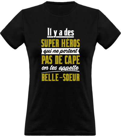 T shirt femme belle-soeur super héro