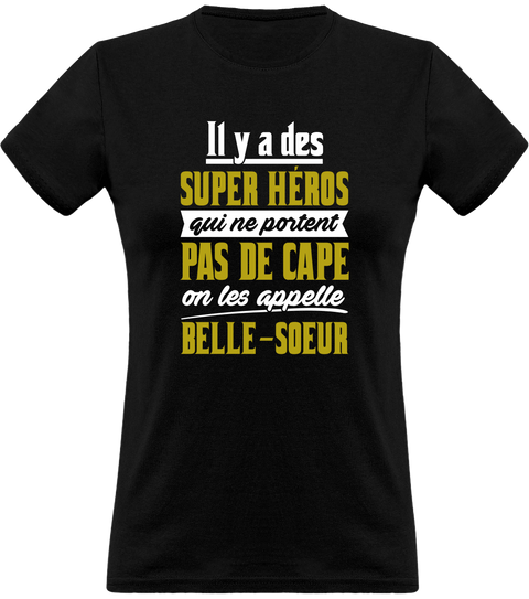 T shirt femme belle-soeur super héro