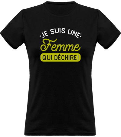 T shirt femme une femme qui déchire