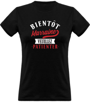 T shirt femme bientôt marraine