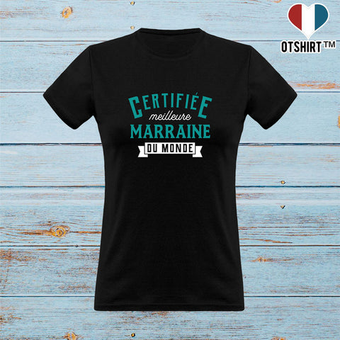 T shirt femme certifiée meilleure marraine