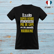 T shirt femme marraine super héro