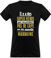 T shirt femme marraine super héro