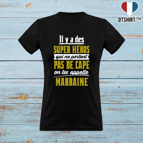 T shirt femme marraine super héro