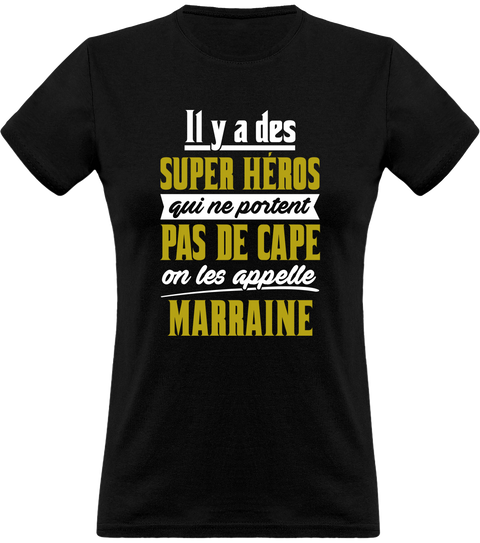 T shirt femme marraine super héro