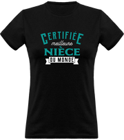 T shirt femme certifiée meilleure nièce
