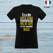 T shirt femme nièce super héros