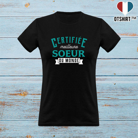 T shirt femme certifiée meilleure soeur
