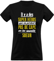 T shirt femme soeur super héro