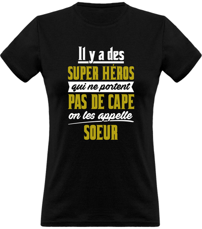 T shirt femme soeur super héro