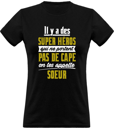 T shirt femme soeur super héro