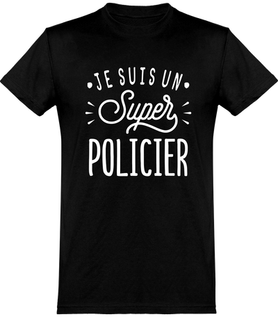  T shirt homme je suis un super policier