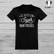  T shirt homme je suis un super agent d’accueil