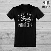  T shirt homme je suis un super maraîcher