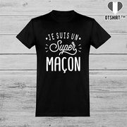  T shirt homme je suis un super maçon