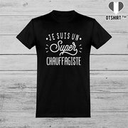  T shirt homme je suis un super chauffagiste