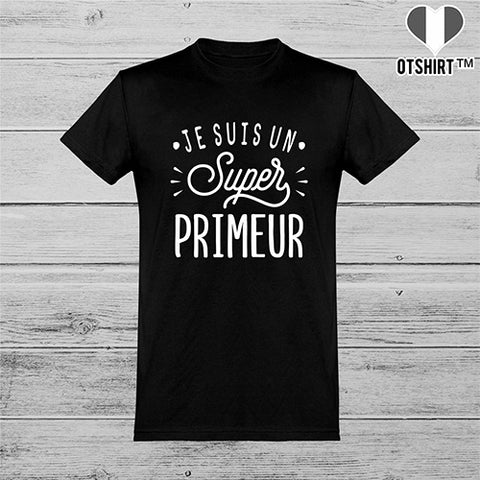  T shirt homme je suis un super primeur