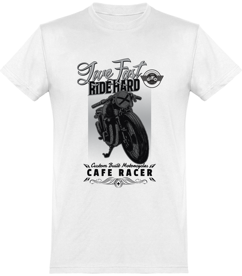 Café Racer Vintage Motorcycle Dessiné à La Main Tshirt Imprimé | Vecteur Premium Café Racer Vintage Motorcycle Dessiné à La Main Tshirt Imprimé | Vecteur Premium