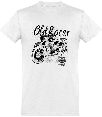  T shirt homme old racer moto bobber