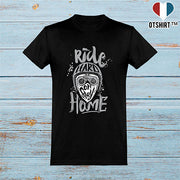  T shirt homme ride hard or stay home