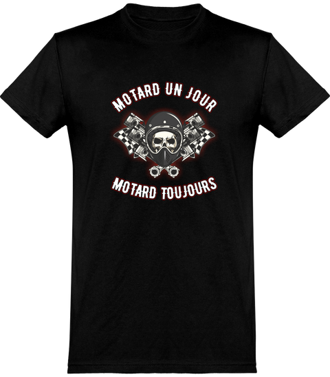  T shirt homme motard un jour