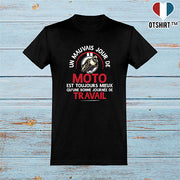  T shirt homme un mauvais jour de moto