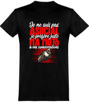  T shirt homme pas asocial moto