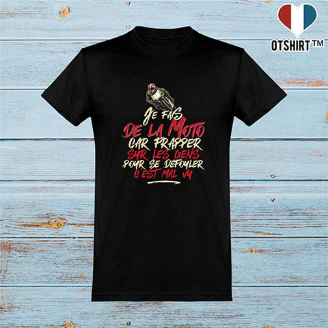  T shirt homme la moto pour me défouler