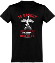  T shirt homme le basket un mode de vie