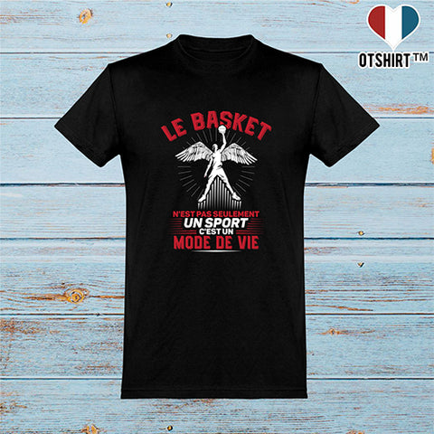  T shirt homme le basket un mode de vie
