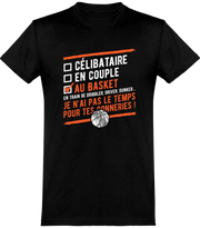  T shirt homme célibataire au basket