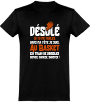  T shirt homme je suis au basket