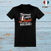  T shirt homme totalement drogué au basket