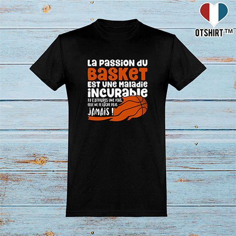  T shirt homme la passion du basket