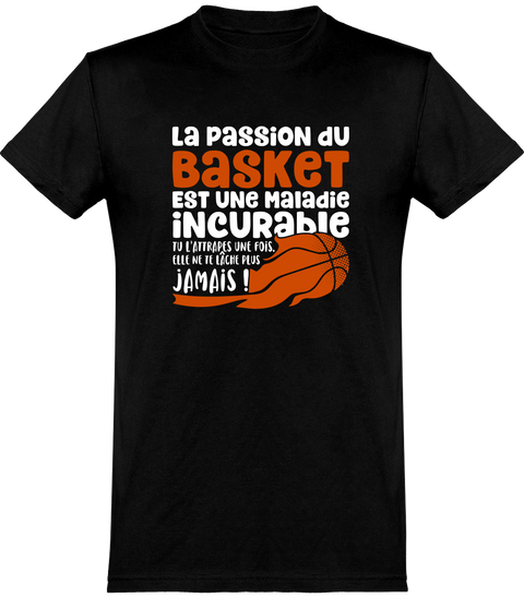  T shirt homme la passion du basket