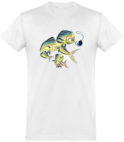  T shirt homme awesome fish
