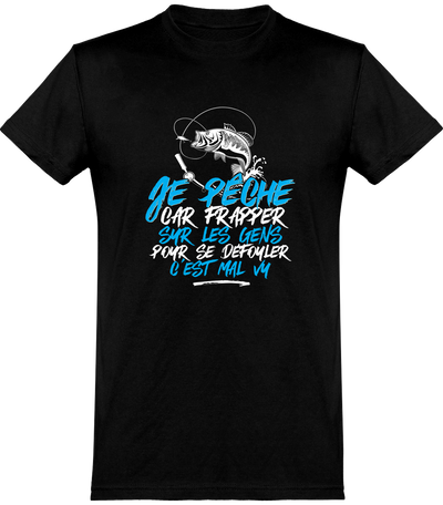  T shirt homme je pêche pour me défouler