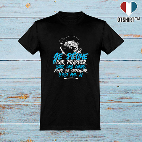  T shirt homme je pêche pour me défouler