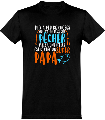  T shirt homme pêcheur et super papa