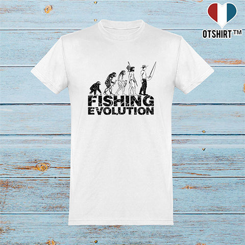  T shirt homme fishing evolution