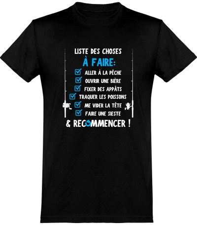  T shirt homme la liste du pêcheur