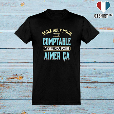  T shirt homme assez doué pour être comptable